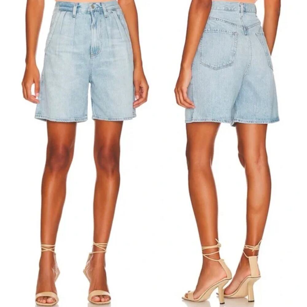 Citizens of Humanity Maritzy Winsor Wide-leg Denim Bermuda Mini Shorts, size 27